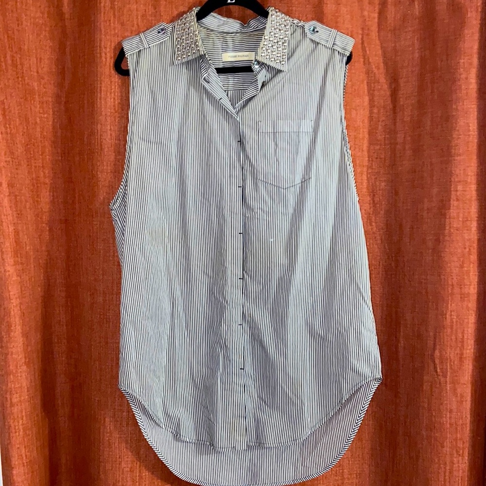 Pierre Balmain studded sleeveless top.